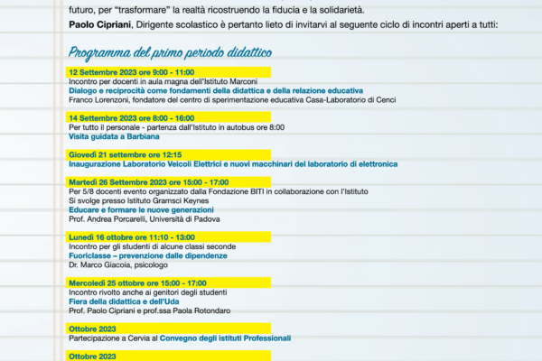 Manifesto parole di scuola 2023